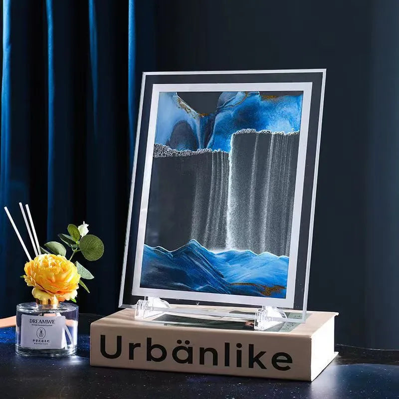 Creative ornaments liquid decompression quicksand painting office desktop living room bedside table decorations birthday gift