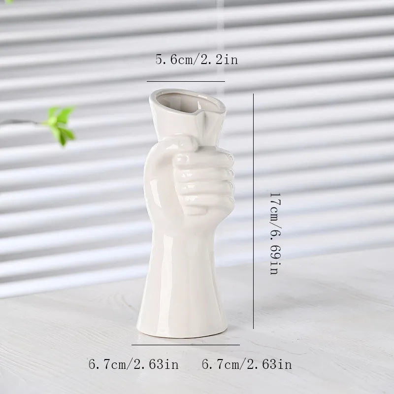 Modern Style Classic Style Human ceramics Vase Artificial Decorations