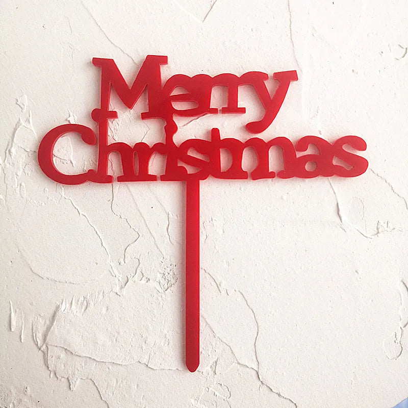 Christmas Letter Arylic Party Cake Decorating Supplies