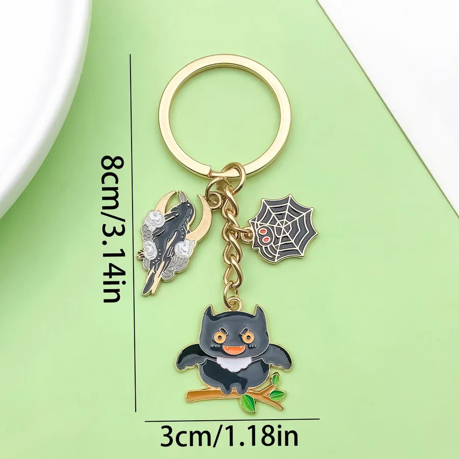 Halloween Ghost Cartoon Couple Car Keychain Pendant Ring Creative Personalized Alloy Bag Decorations Small Hanging Ornaments