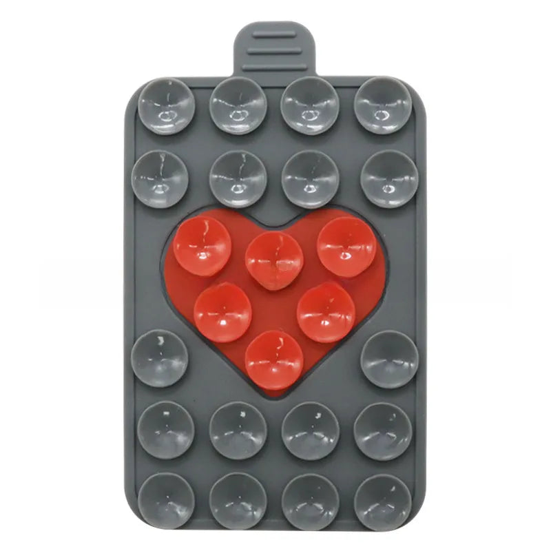 Suitable for mobile phone holder double-sided silicone suction cup mobile phone case holder multi-functional two-color love suction cup holder