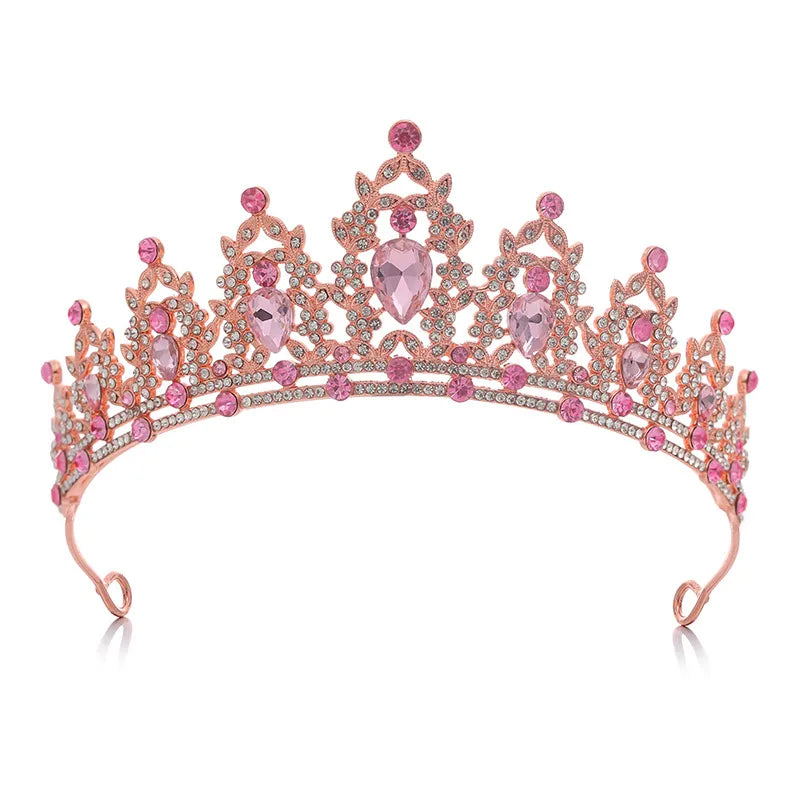Fashion Women'S Crown Alloy Inlay Rhinestones Crown