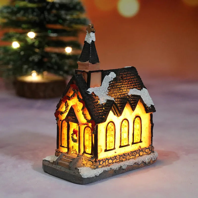 Christmas Cute House Resin Party Ornaments