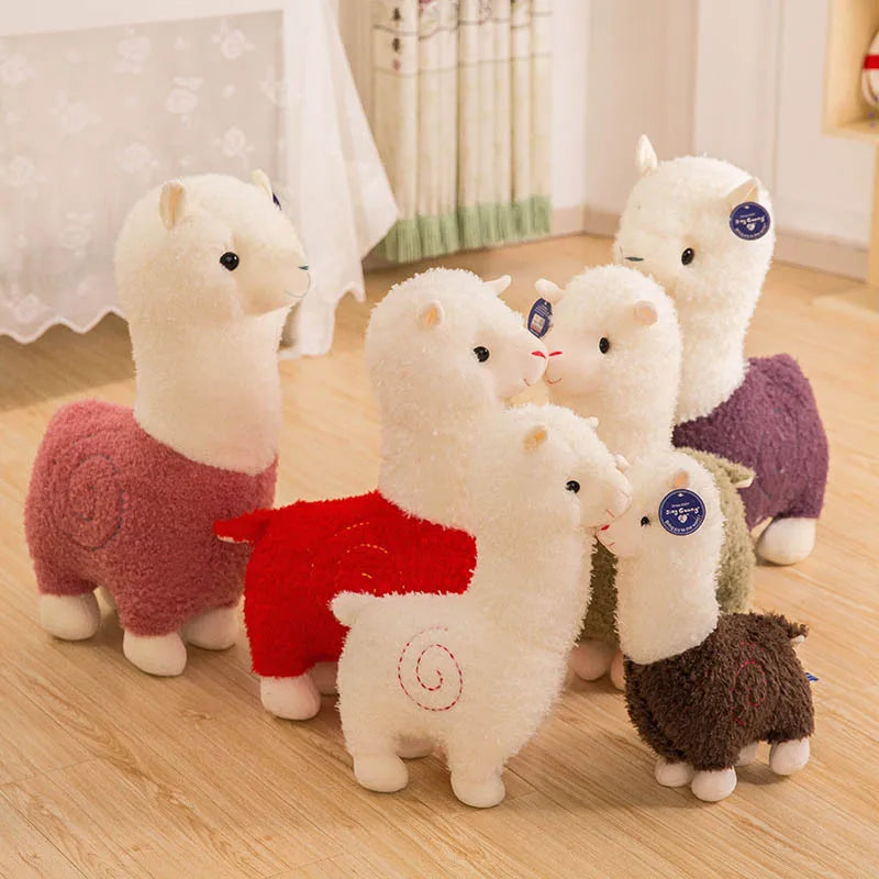 Creative Alpaca Doll Plush Toy Realistic Small Lamb Pillow Internet Famous Sheep Doll Grass Horse Mythical Birthday Gift