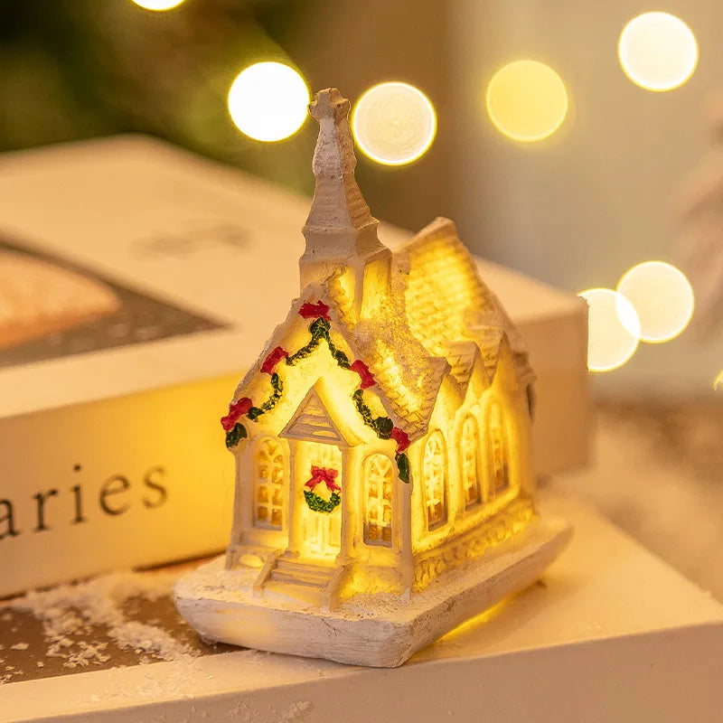 Christmas Cute House Resin Party Ornaments
