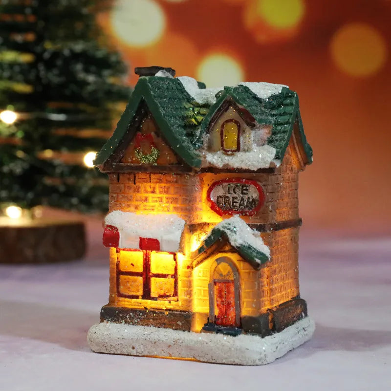Christmas Cute House Resin Party Ornaments