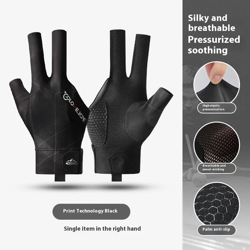 Vocabulary Words/Name Multicolor Spandex Polyester Billiard Gloves