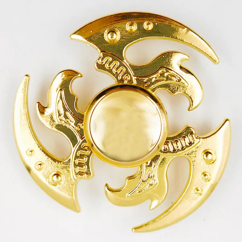 creative zinc alloy bronze hand spinner finger rotating decompression toy