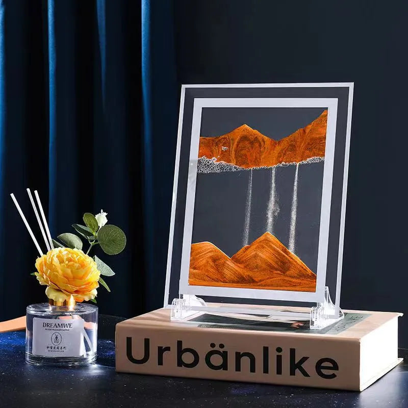 Creative ornaments liquid decompression quicksand painting office desktop living room bedside table decorations birthday gift