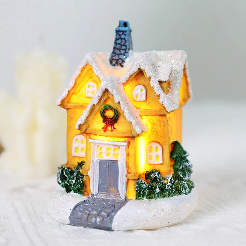 Christmas Cute House Resin Party Ornaments