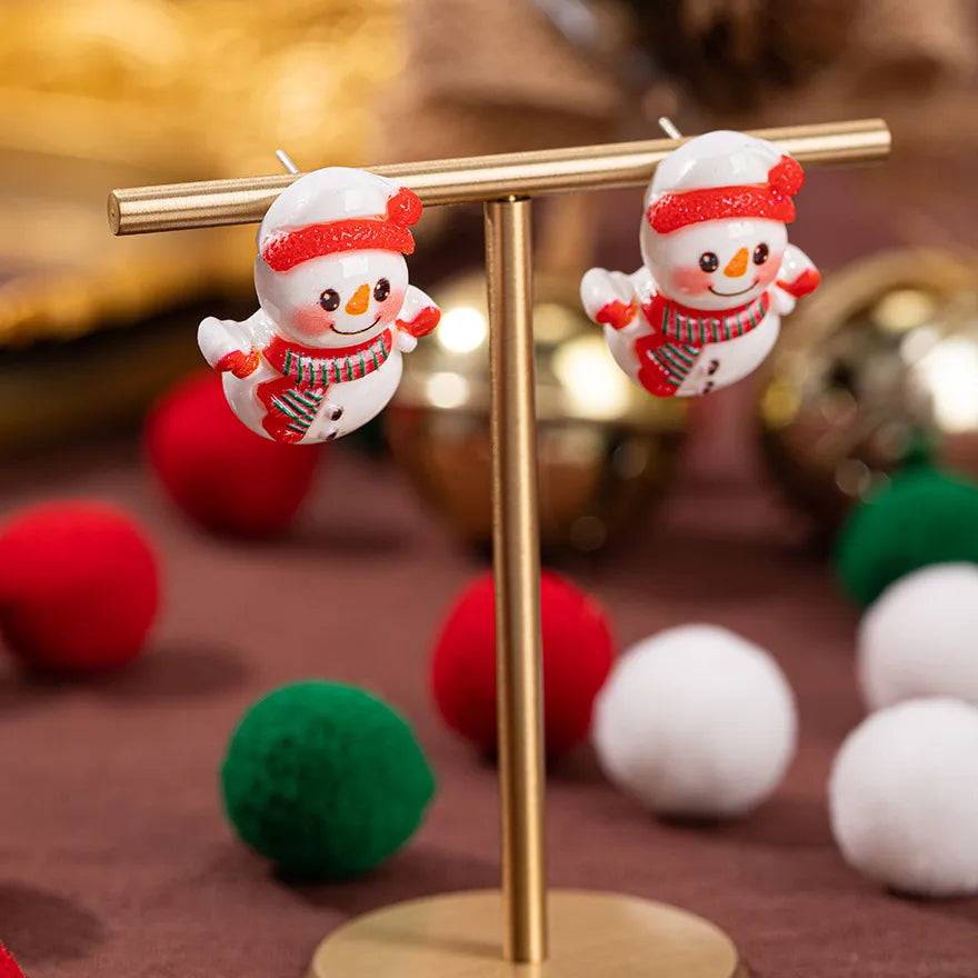 Christmas Theme Alloy Ear Cuff Drop Earrings New Products Small Pendant Diy Accessories Christmas Hat