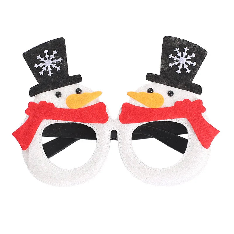 New Christmas Hairband Glasses Frame Halloween Valentine's Day Glasses Santa Claus Glasses Party Christmas