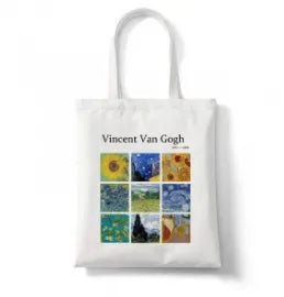 women's retro oil painting shopping bags