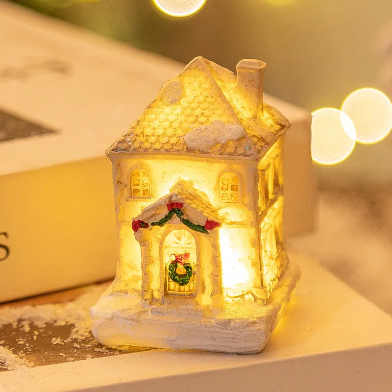 Christmas Cute House Resin Party Ornaments