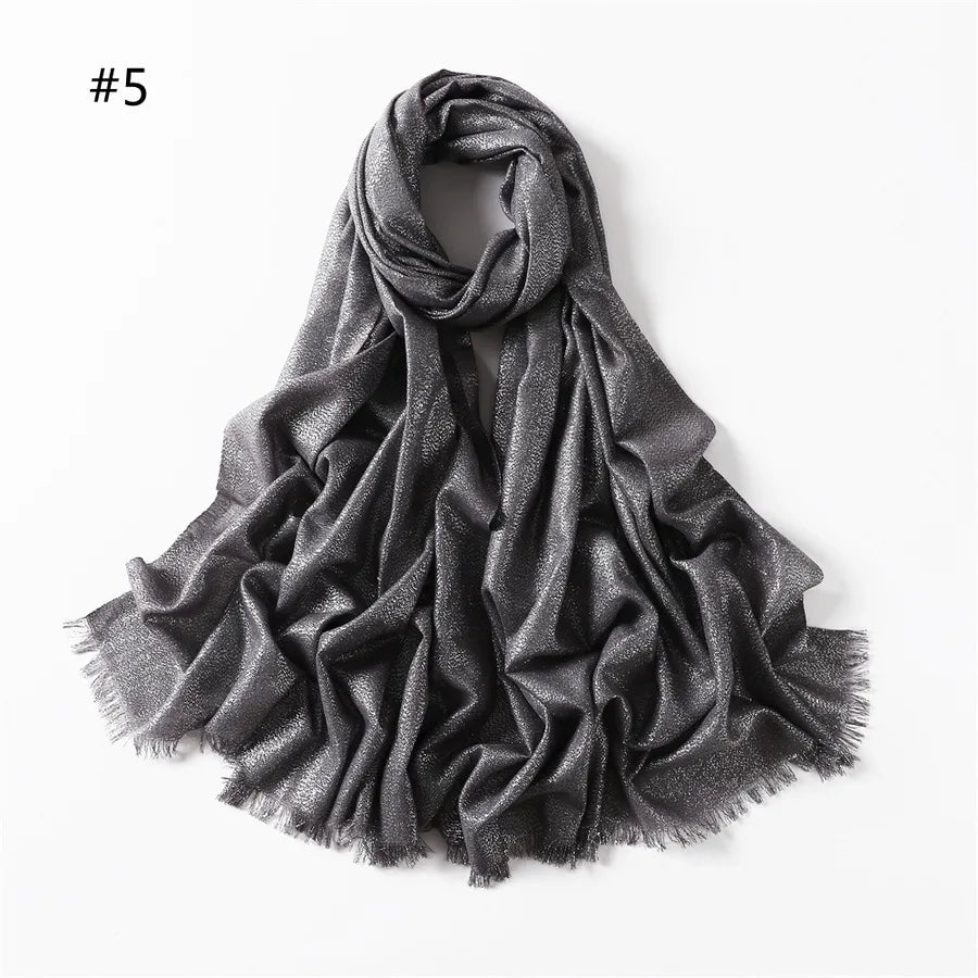 women's fashion solid color rayon cotton linen scarves