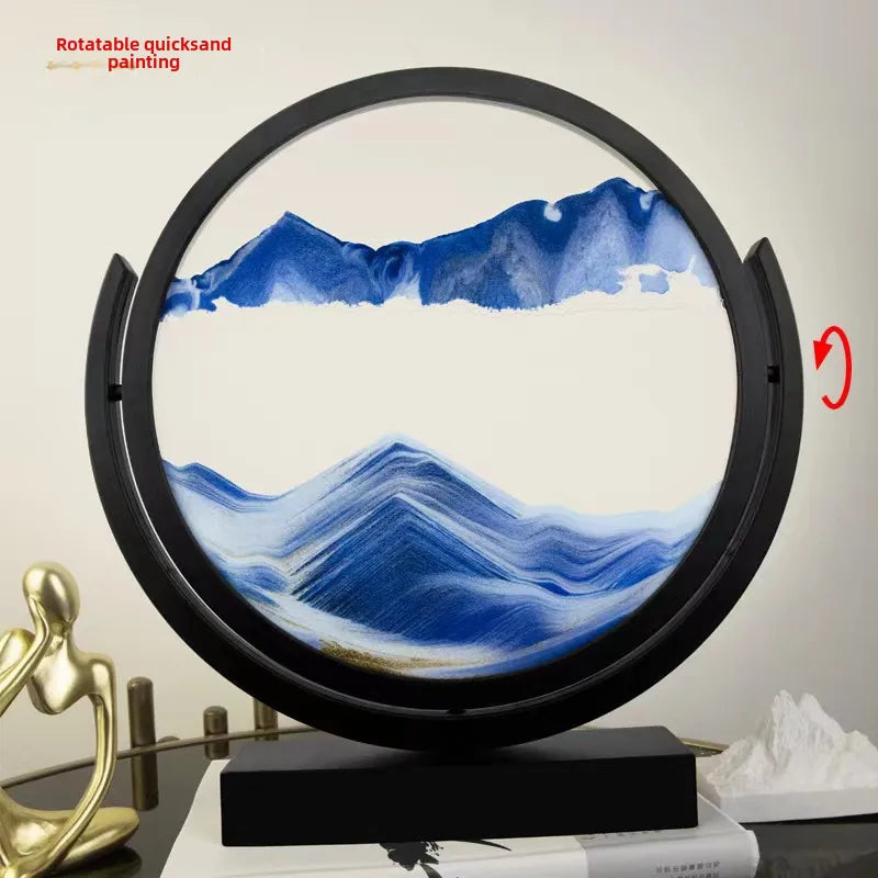 Creative ornaments liquid decompression quicksand painting office desktop living room bedside table decorations birthday gift