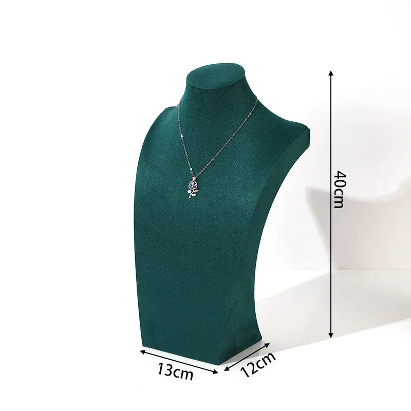 Velvet Necklace Display Stand Counter Top Jewelry Model Holder H-Shape Composite Paperboard And Velvet High-End Feel Stitching