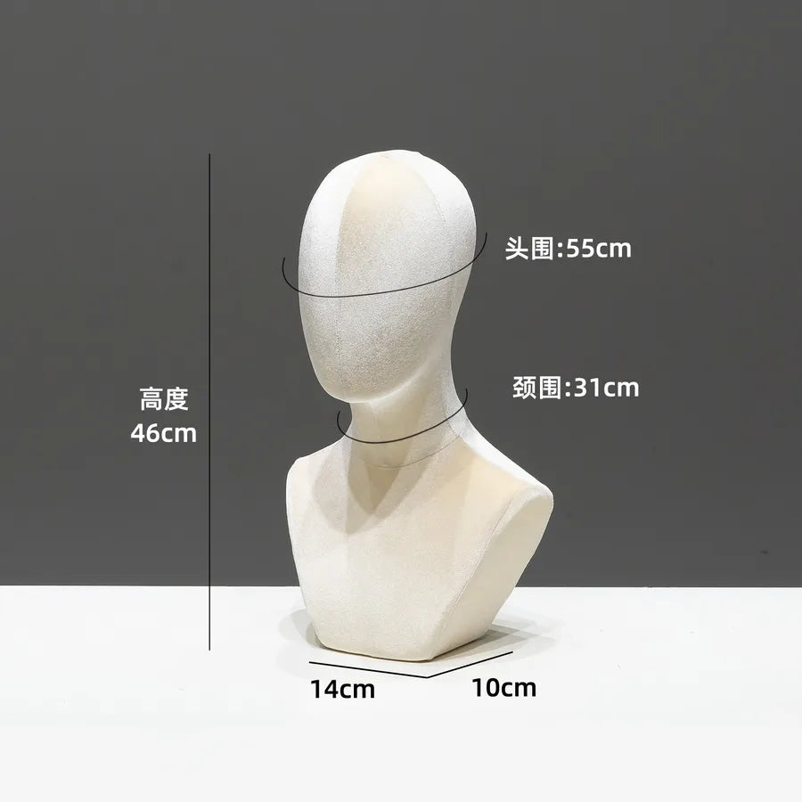 Mannequin Head Display Stand Hat Necklace Holder Pin-able Wig Adult Unisex Model Hairdressing Salon Beauty School Supplies