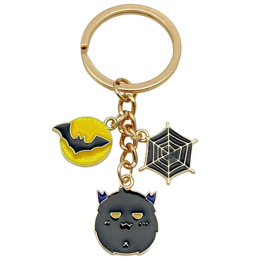 Halloween Ghost Cartoon Couple Car Keychain Pendant Ring Creative Personalized Alloy Bag Decorations Small Hanging Ornaments