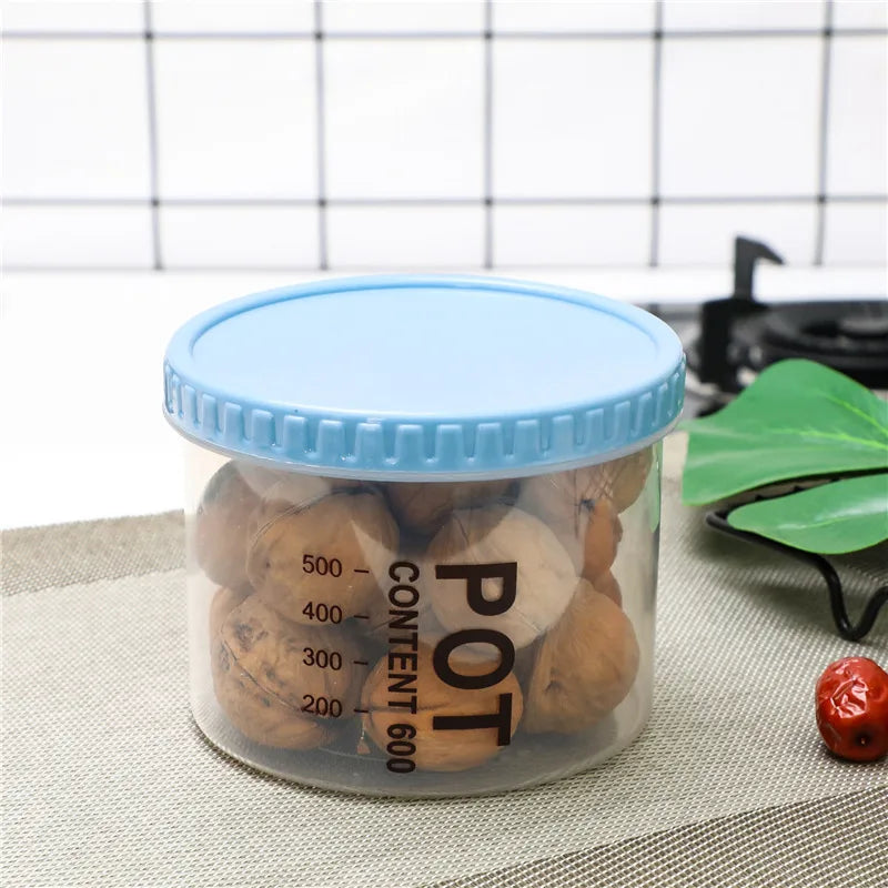Kitchen Moisture-proof Transparent Sealed Jar Grain Dried Fruit Storage Plastic Jar Snack Storage Jar