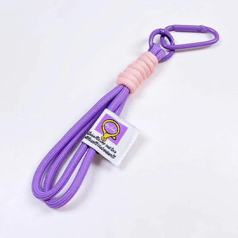 Cute Metal Keychain Pendant Beaded Bookbag Girl's Bag Charm Style Cartoon Design Half Handmade Flower