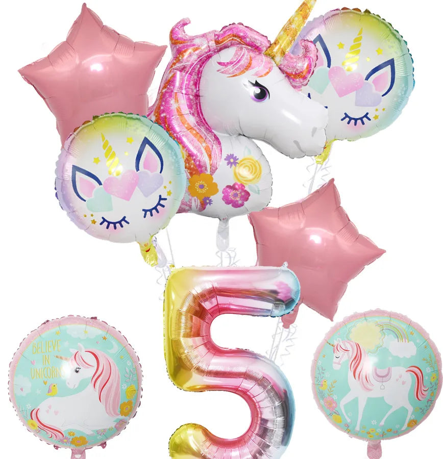 cute rainbow star aluminum film home party carnival balloons