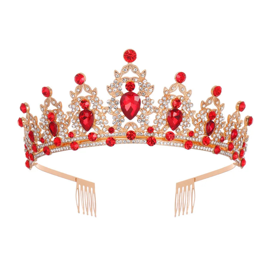 Fashion Women'S Crown Alloy Inlay Rhinestones Crown