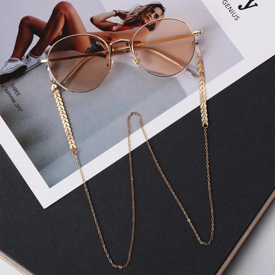ins Crystal Shell Pearl Glasses Chain Fine Glasses Lanyard Chain Tassel Jewelry Necklace Anti-slip Chain