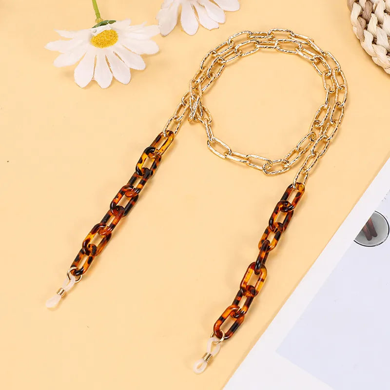 ins Crystal Shell Pearl Glasses Chain Fine Glasses Lanyard Chain Tassel Jewelry Necklace Anti-slip Chain