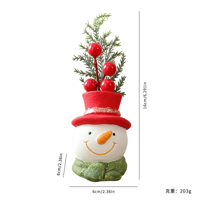 St. Far New Resin Christmas Dwarf Doll Santa Snowman Decoration Modern Artistic European Style Christmas Decorations Ornaments
