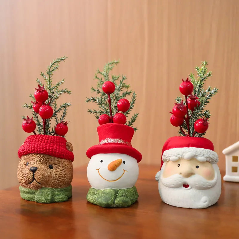 St. Far New Resin Christmas Dwarf Doll Santa Snowman Decoration Modern Artistic European Style Christmas Decorations Ornaments