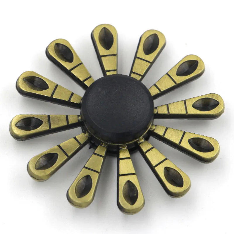 creative zinc alloy bronze hand spinner finger rotating decompression toy