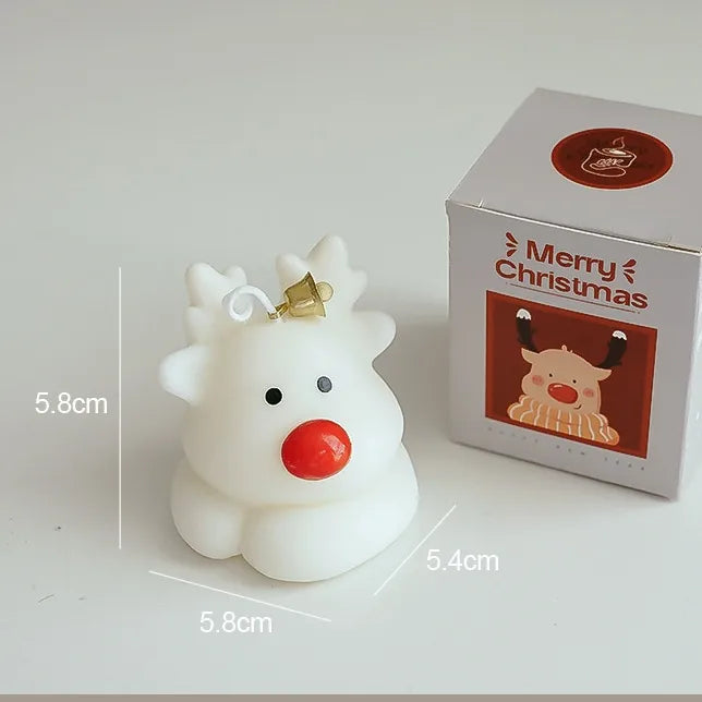 Cartoon Christmas Gift Box Creative Birthday Present Beautiful Resin Candle Souvenir Ideal For Christmas Small Gifts