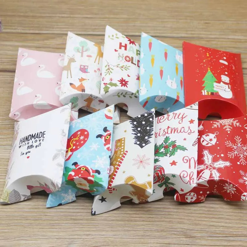 Multicolor Handmade Christmas Gift Box Wedding Candy Swan Packaging Box Floral Design Jewelry Present Container