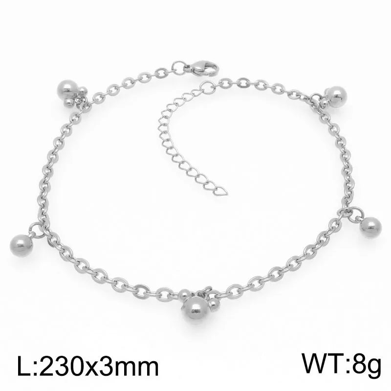 Wholesale Jewelry IG Style Vintage Style Star Moon Cherry 304 Stainless Steel 18K Gold Plated Anklet