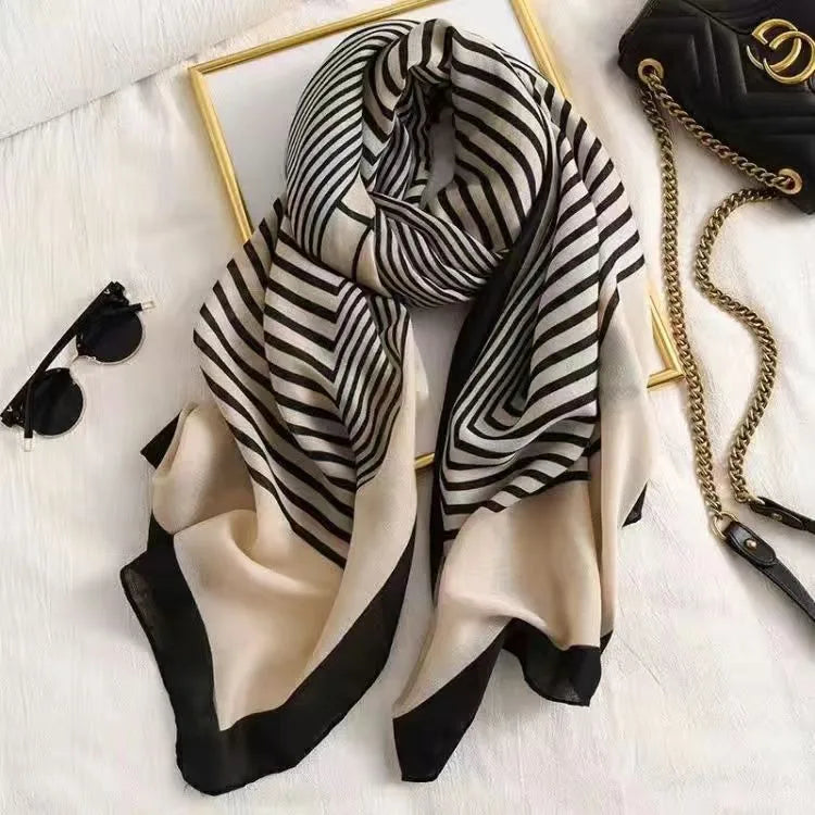 women's fashion star heart shape cotton and linen printing cotton linen scarves