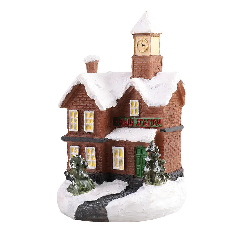 Christmas Cute House Resin Party Ornaments