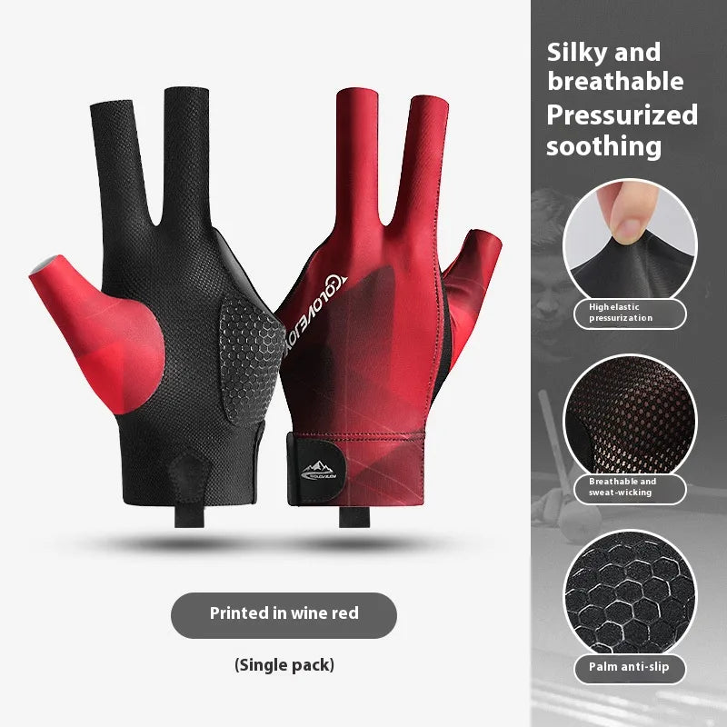 Vocabulary Words/Name Multicolor Spandex Polyester Billiard Gloves