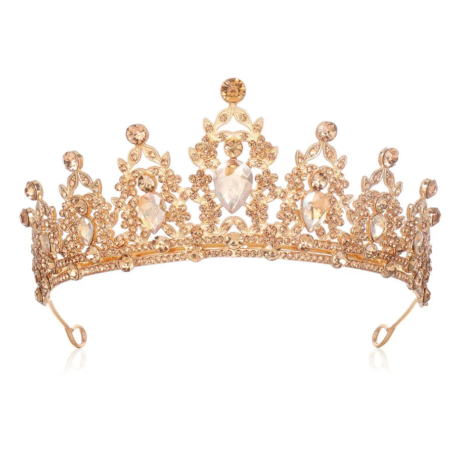 Fashion Women'S Crown Alloy Inlay Rhinestones Crown