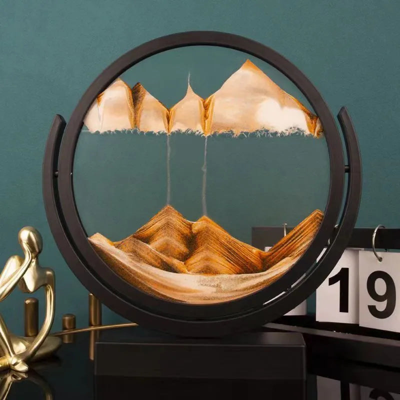 Creative ornaments liquid decompression quicksand painting office desktop living room bedside table decorations birthday gift