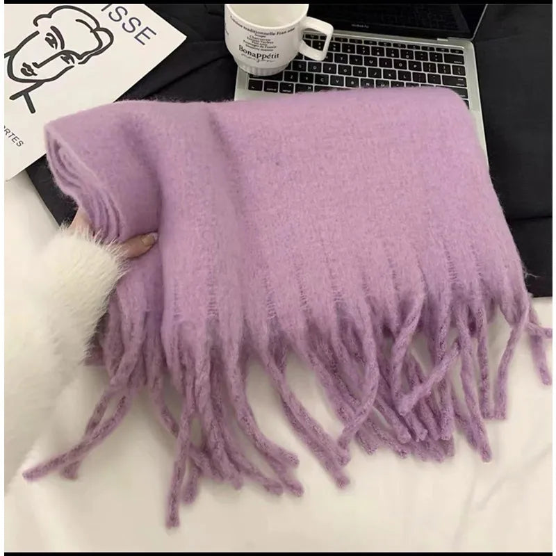 Unisex Casual Simple Style Classic Style Lattice Imitation cashmere Scarf