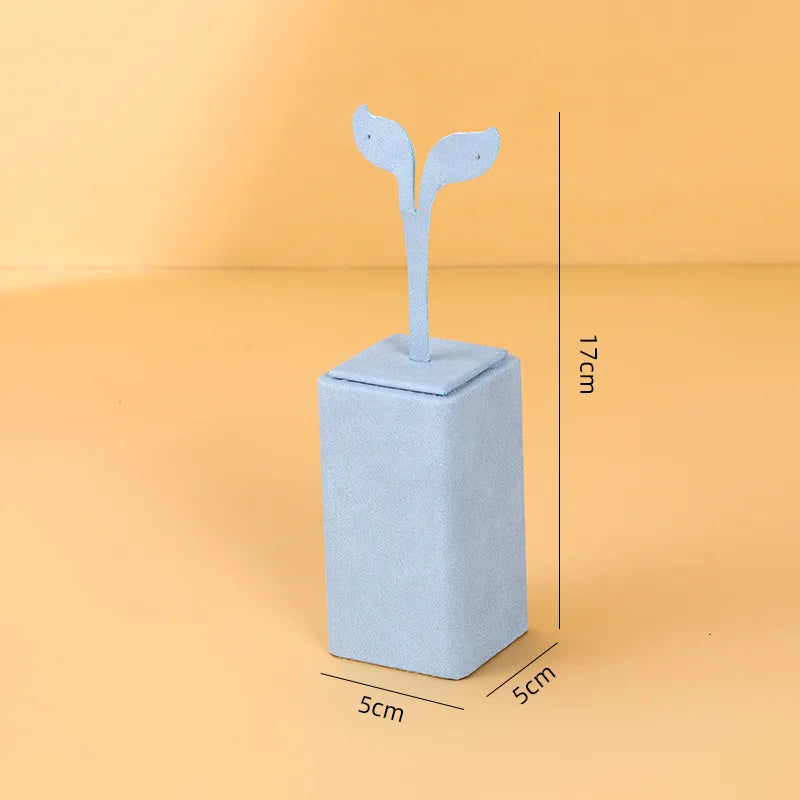 Jewelry Display Stand Ring Holder Gold Store Window Showcase Live Diamond Display Props Superfiber And Metal High-End Feel