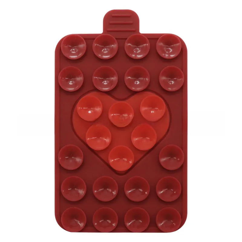 Suitable for mobile phone holder double-sided silicone suction cup mobile phone case holder multi-functional two-color love suction cup holder