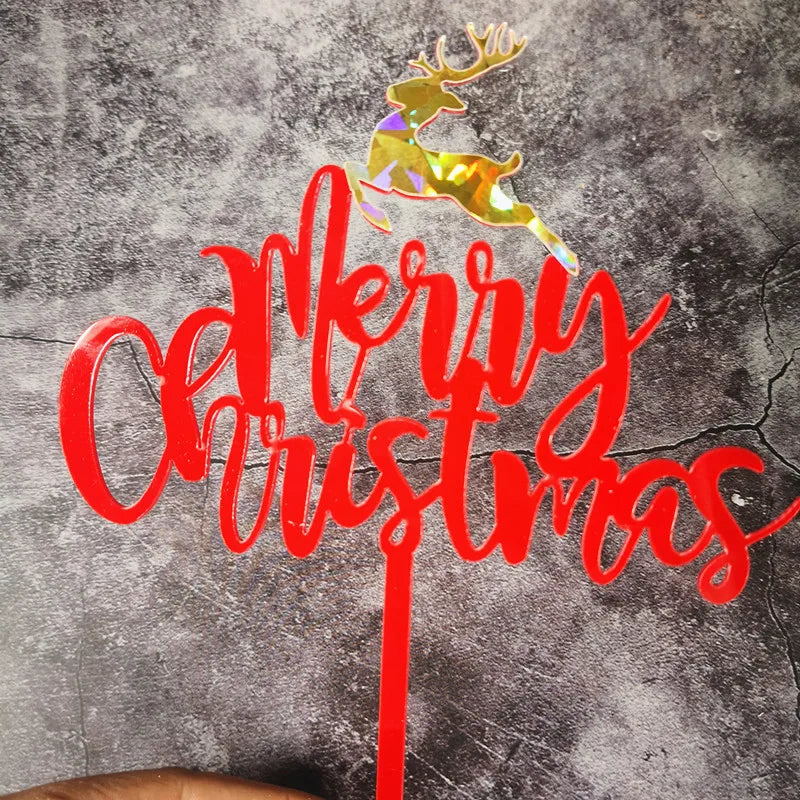 Christmas Letter Arylic Party Cake Decorating Supplies