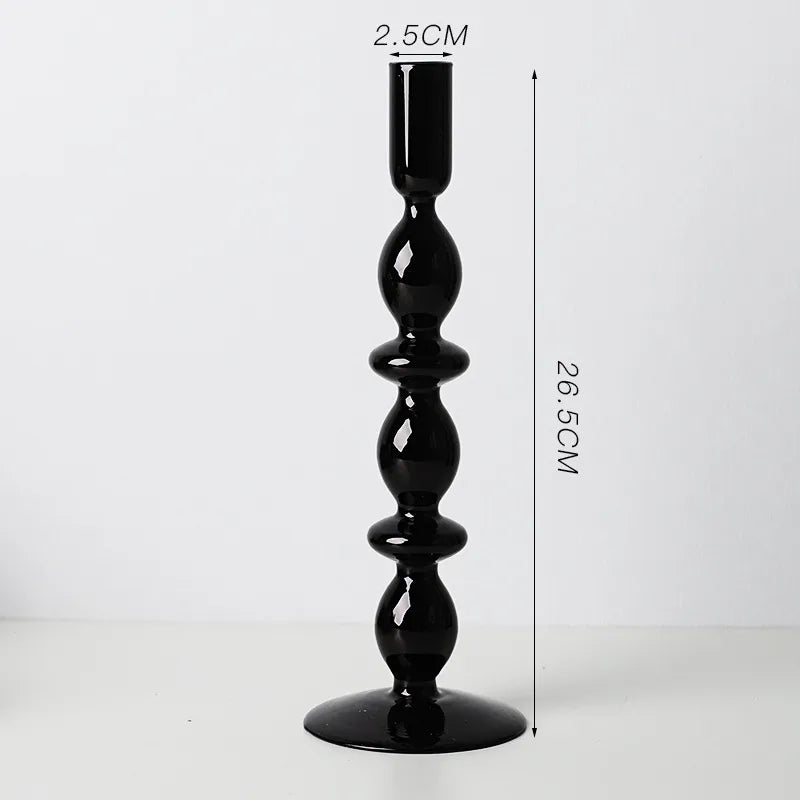 creative simple glass candlestick vase crafts living room and b & b table decoration dried flower arrangement