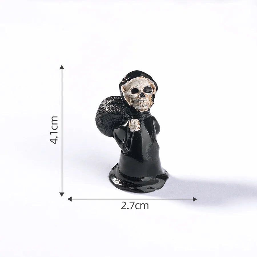 New Halloween Skeleton Bat Doll Diy Decorative Accessories Miniature Landscape Small Ornaments Resin Crafts Cartoon Style