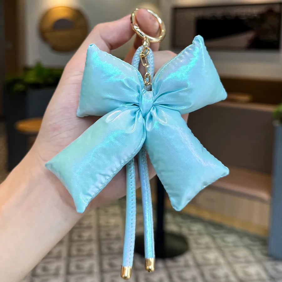 Cute Metal Keychain Pendant Beaded Bookbag Girl's Bag Charm Style Cartoon Design Half Handmade Flower
