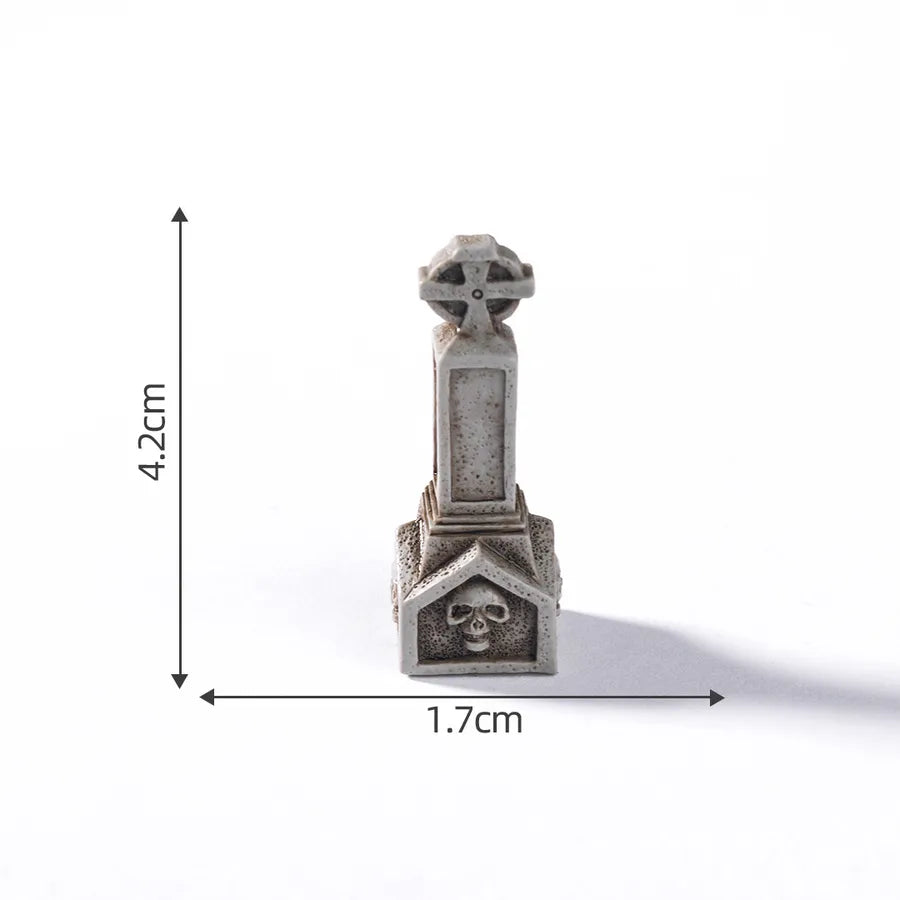 New Halloween Skeleton Bat Doll Diy Decorative Accessories Miniature Landscape Small Ornaments Resin Crafts Cartoon Style