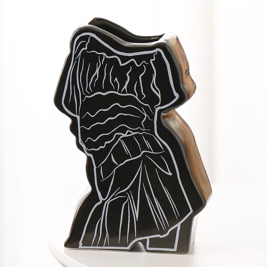 Modern Style Classic Style Human ceramics Vase Artificial Decorations