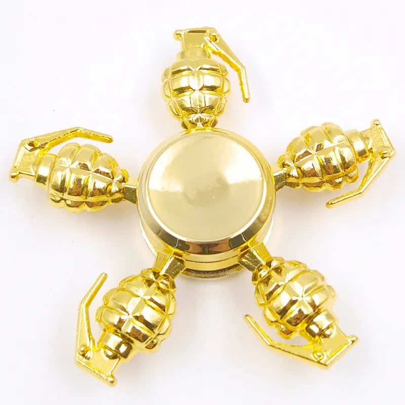 creative zinc alloy bronze hand spinner finger rotating decompression toy